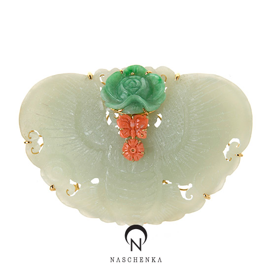[나스첸카] 소중한 백옥 나비 입니다. 대작이기도 하구요 _ 백옥 브로치