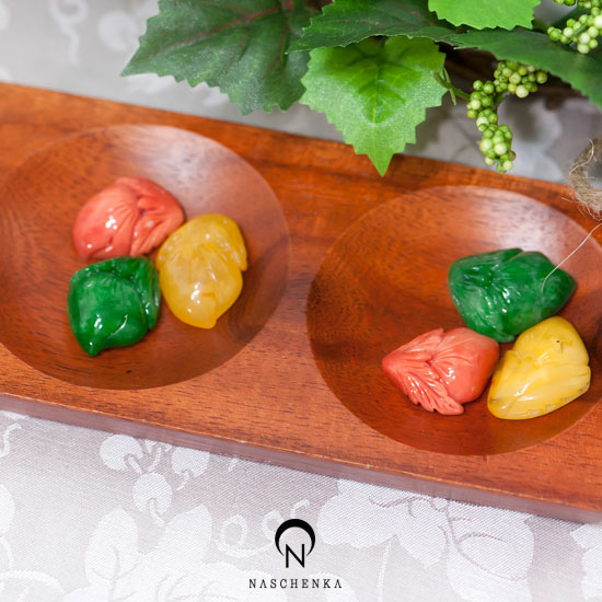 [나스첸카] 삼작_산호, 비취, 호박 풀 세트 가격입니다 [실버 수공예 산호 비취 호박 귀걸이]