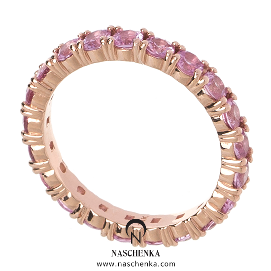 [나스첸카] 여리여리 핑크 사파이어 공유 _ 14K 사파이어 반지