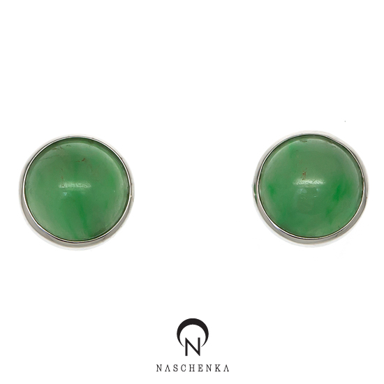 [나스첸카] 비취닷 [실버 수공예 비취 귀걸이]