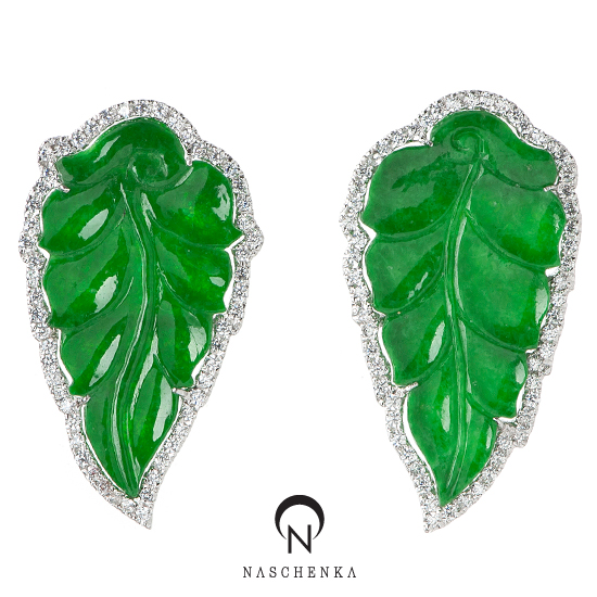 [나스첸카] 매우 매우 괜찮아요. 럭셔리 _ jade 비취 귀걸이