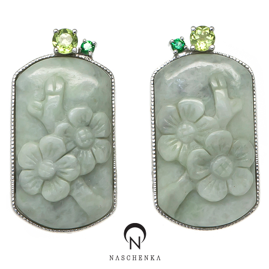 [나스첸카] 전망 좋은 구중궁궐 _ 궁중옥 귀걸이 사문석 귀걸이