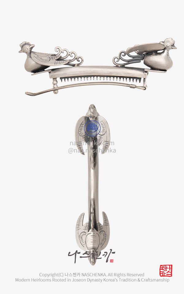 [나스첸카] 은 봉황 첩지 머리핀 _Silver 925 Hairpin 
