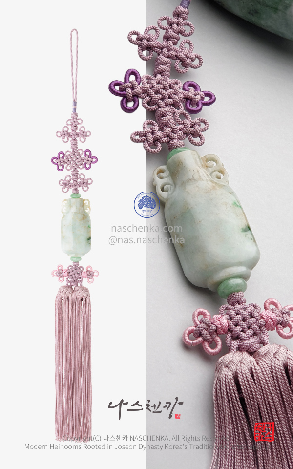 [나스첸카] 인향만리 _ 비취 실크 명주 노리개 