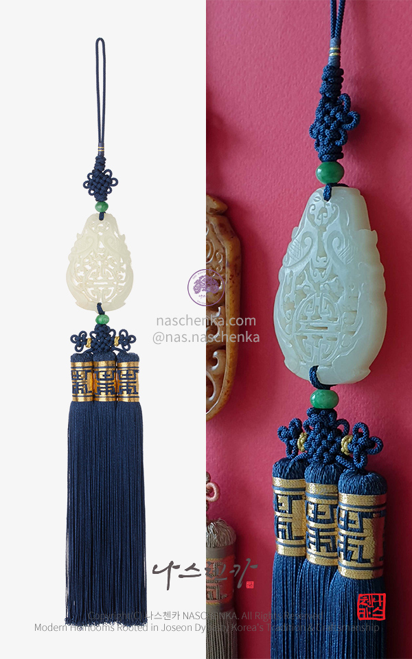 [나스첸카 노리개]  복과  장수의 길상이 결합된 전통 한복 노리개 