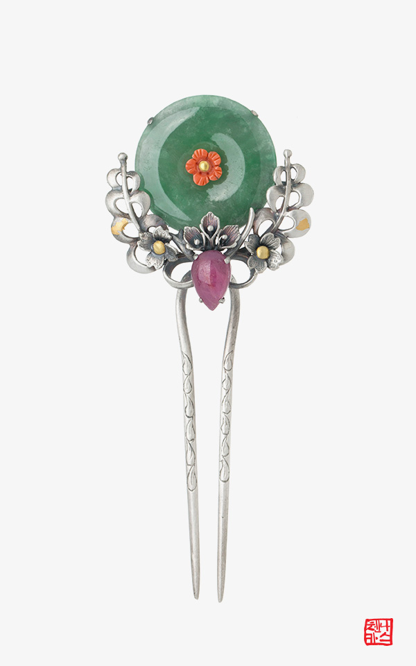 [나스첸카] 품격이 당신 _ 웨딩 헤어 전통 장신구 한복 머리장식 옆꽂이 뒤꽂이 헤어핀 비녀 쥬얼리 쪽진머리비녀