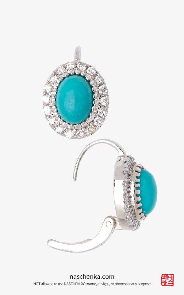 [NAS] Turquoise hathaway earring [ǹ  Ű Ͱ]